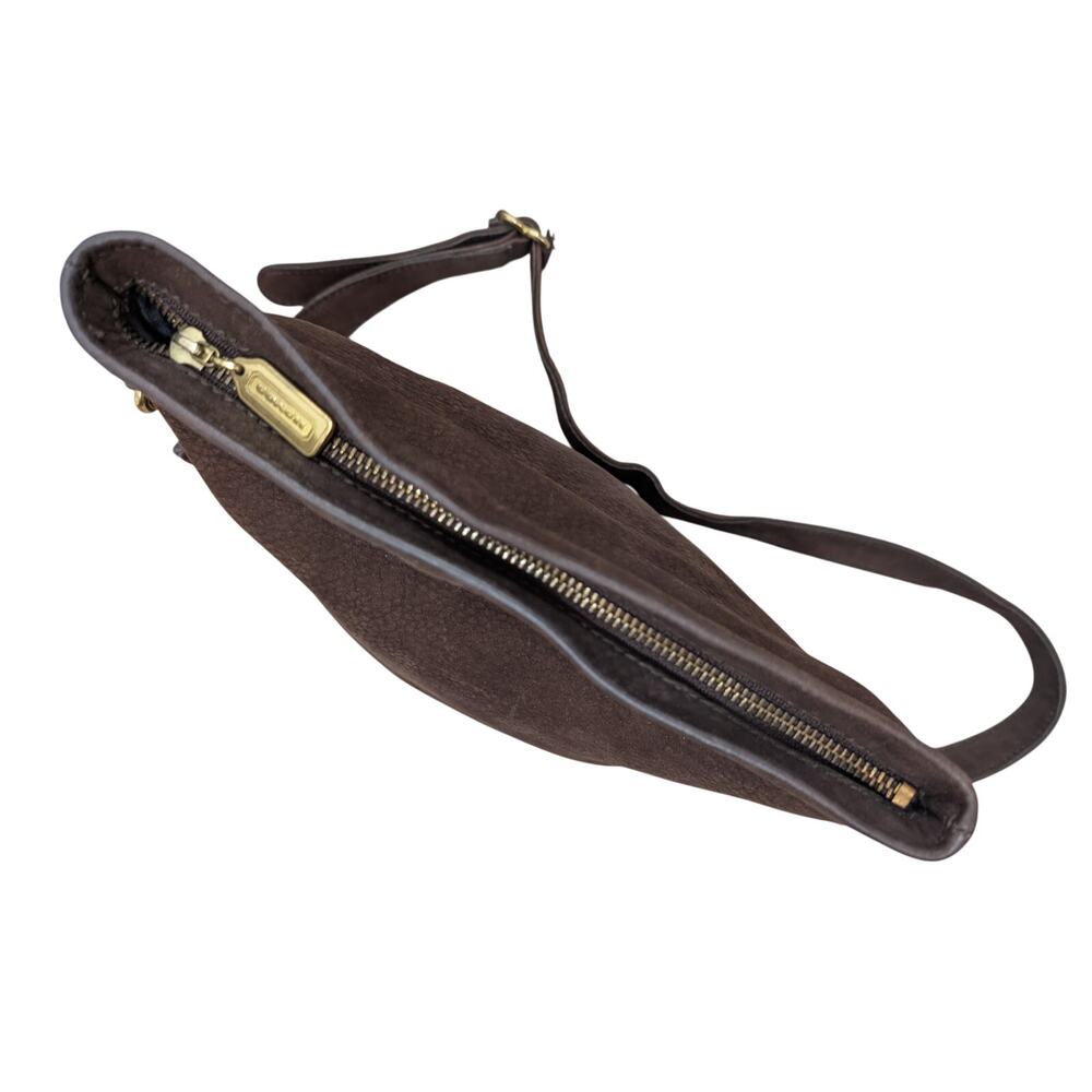 COACH COLLECTOR! ESPRESSO BROWN GENUINE PEBBLED NUBUCK LEATHER BUCKET BAG PURSE! - Picture 10 of 14